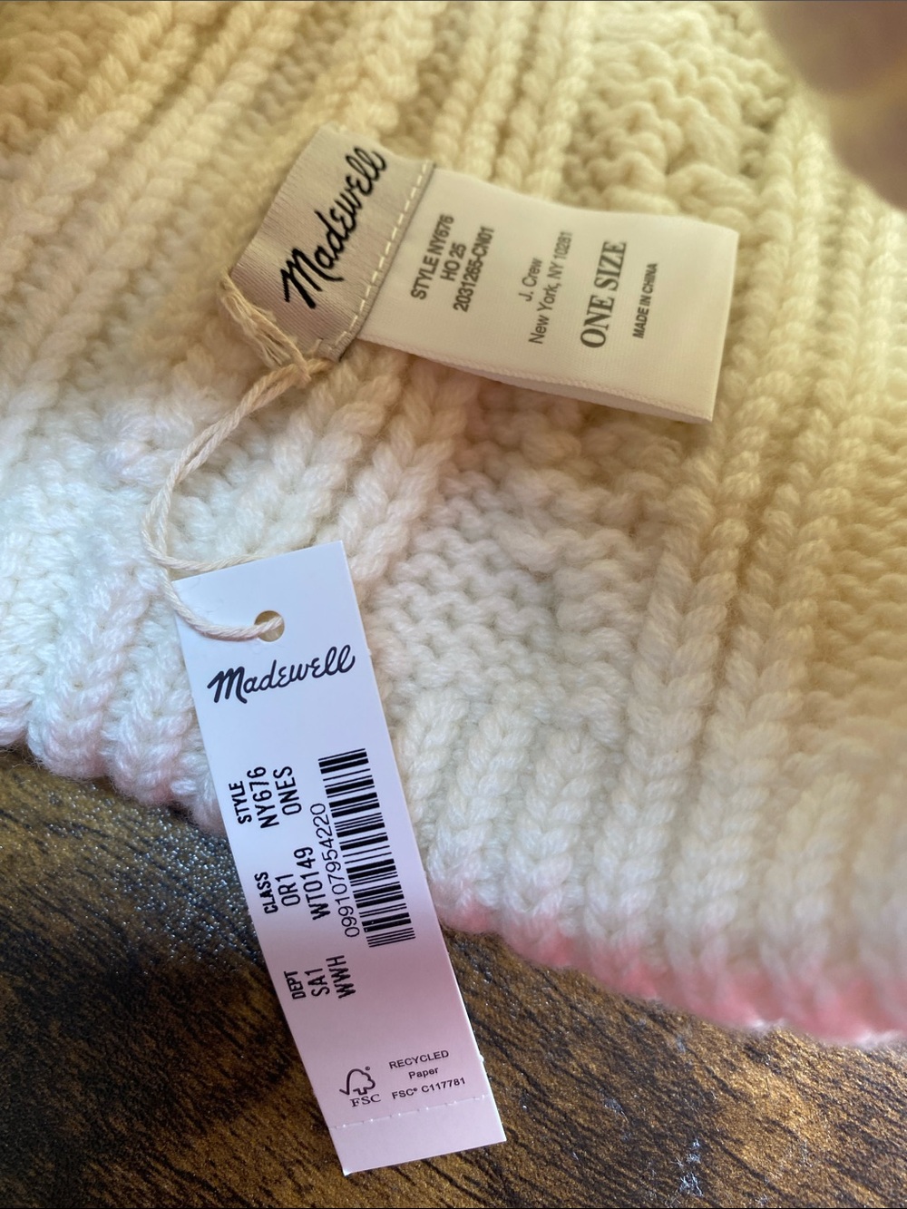 NWT MADEWELL Chunky Cable Stitch Beanie - Picture 7 of 7